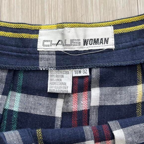 VTG 80S COLORFUL PLAID SKIRT - Picture 2 of 4